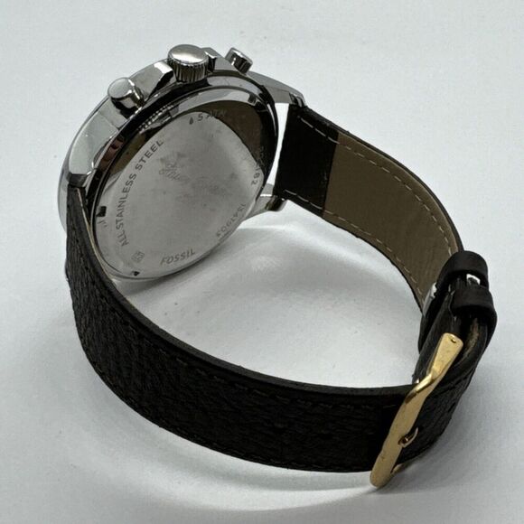 Fossil BQ2182 Men's Dark Brown Leather Analog Dial Quartz Wrist Watch AEA419 - Picture 8 of 11
